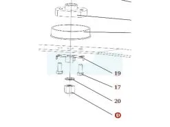 Ecrou Inférieur De Palier De Lame Pour Débroussailleuse Autoportée Roques & Lecoeur (N532150440)